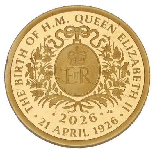22ct Gold The Birth Of H.M. Queen Elizabeth II Half Sovereign Coin 2026