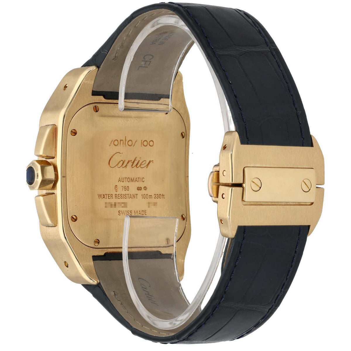 Cartier Santos 100 W20096Y1 41.5mm Gold Watch