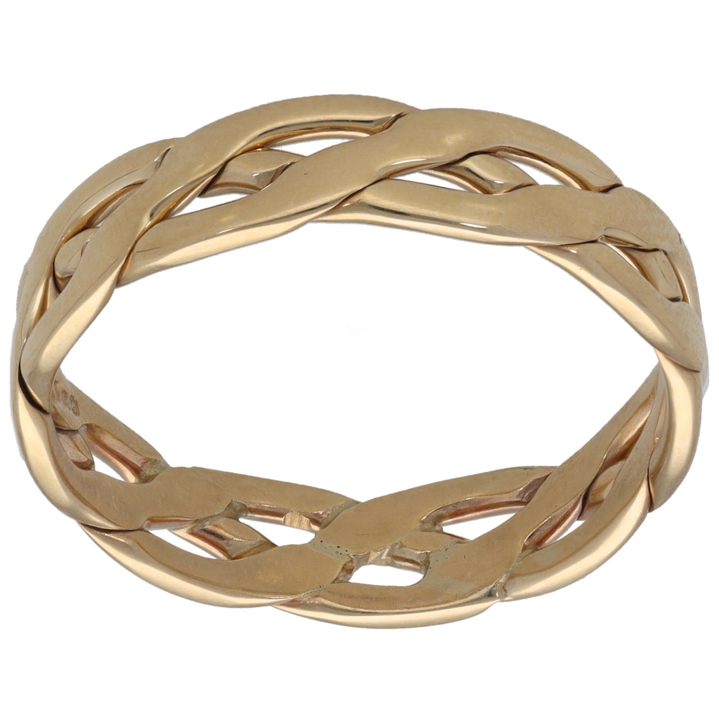 9ct Gold Patterned Wedding Ring Size Y
