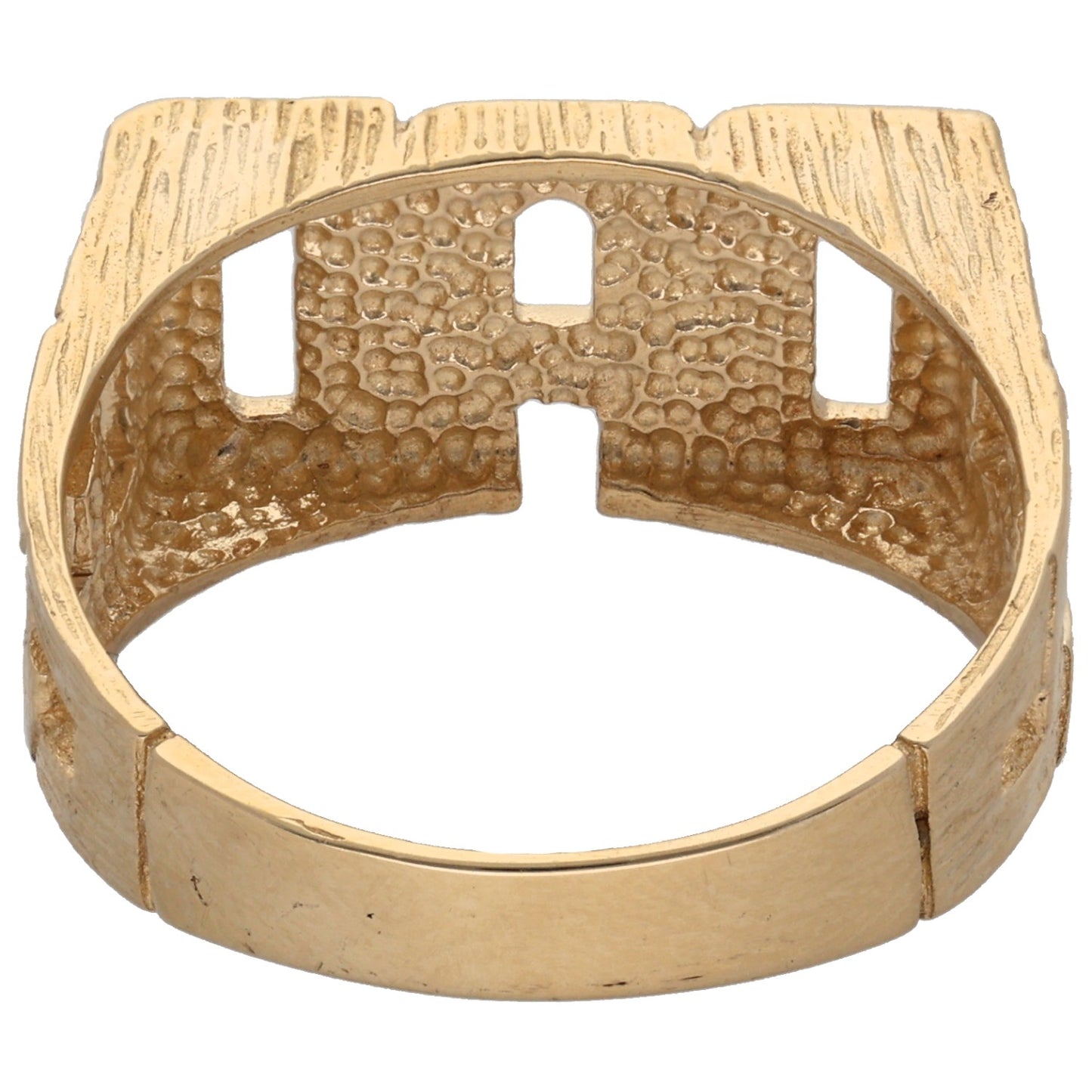 9ct Gold Dad Ring Size W