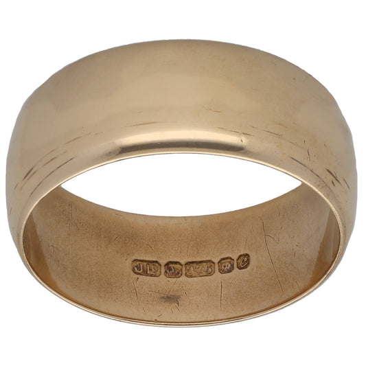 9ct Gold Plain Wedding Ring Size W