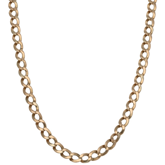 9ct Gold Curb Chain 22"