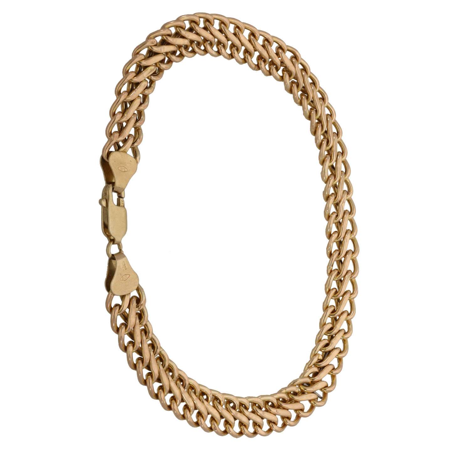 9ct Gold Double Curb Bracelet