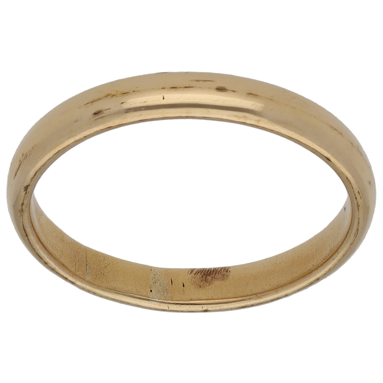 9ct Gold Plain Wedding Ring Size R | H&T