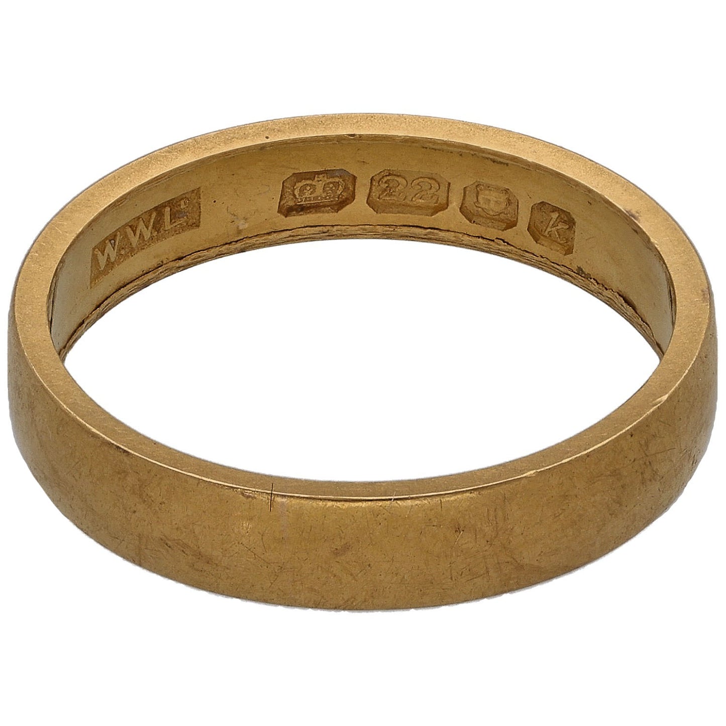 22ct Gold Plain Wedding Ring Size O