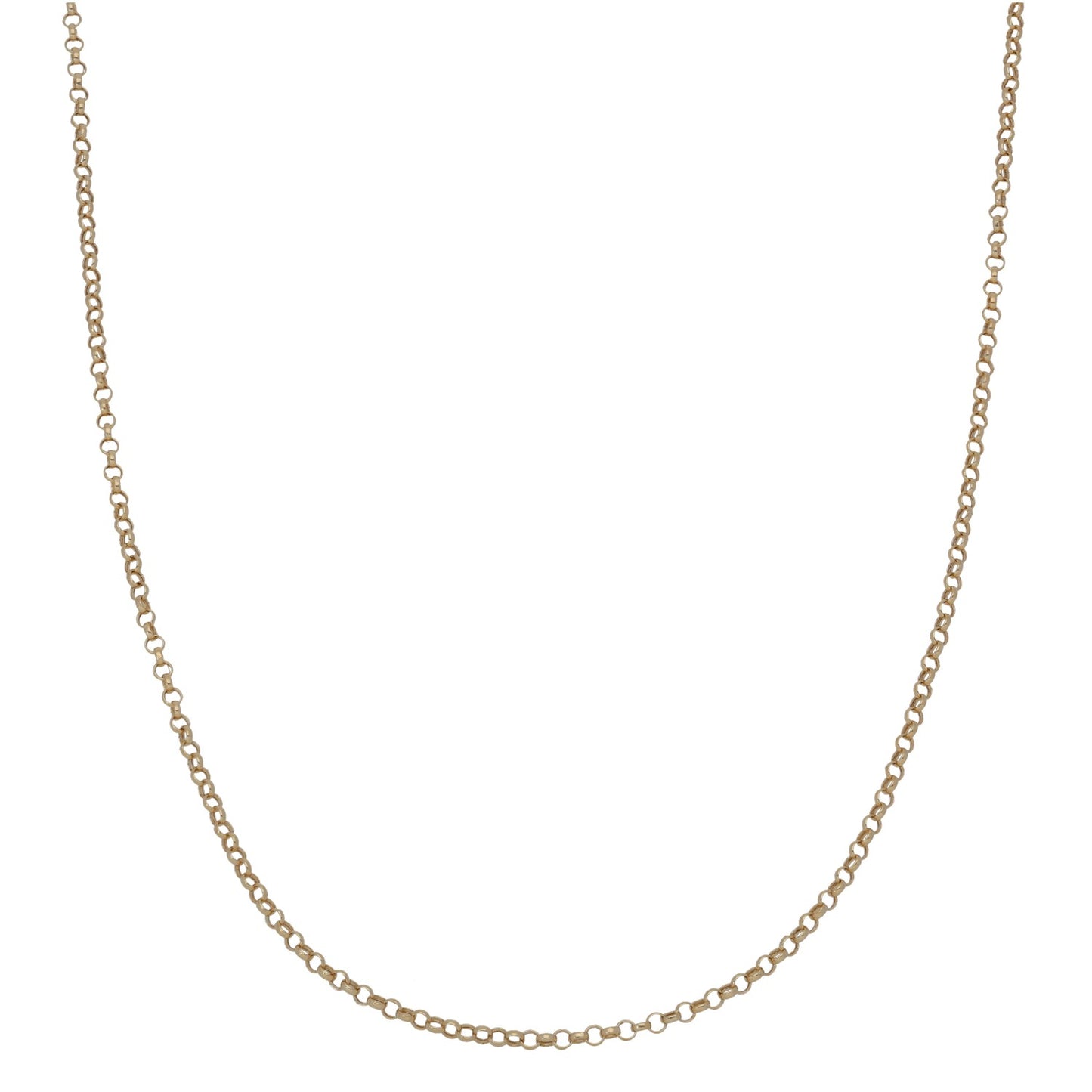 New 9ct Gold Linked Micro Belcher Chain 16"
