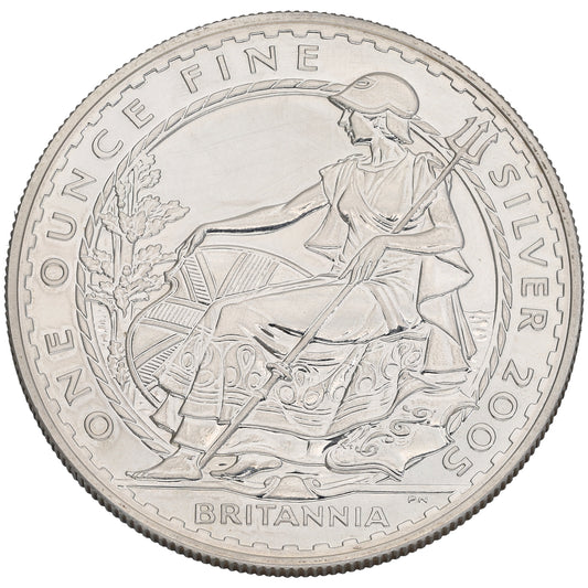 Fine Silver Queen Elizabeth II 1 OZ Britannia Coin 2005