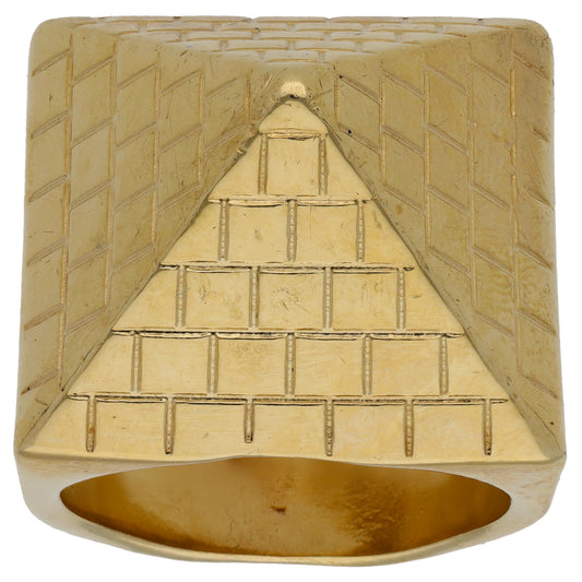 9ct Gold Pyramid Ring Size Y
