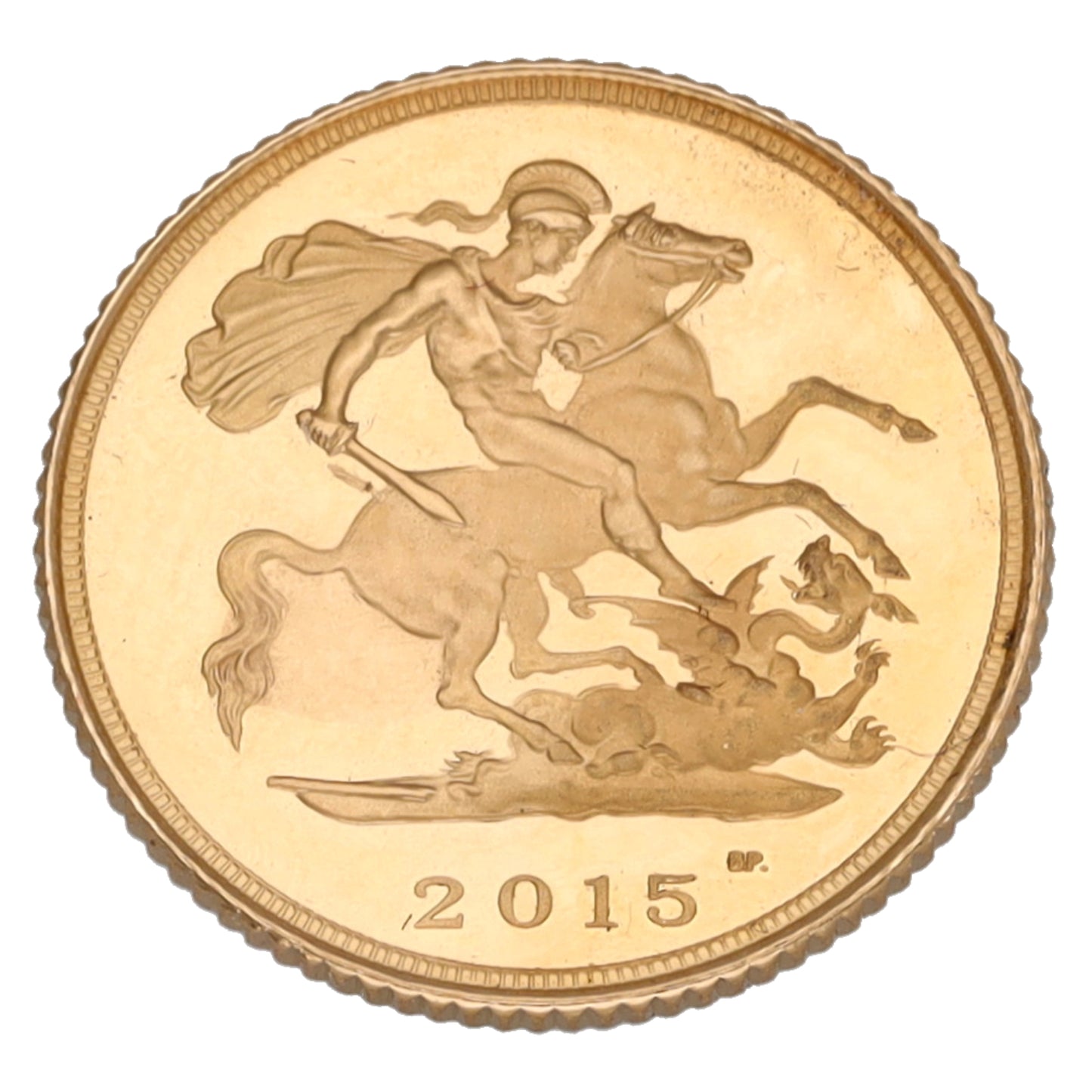 22ct Gold Queen Elizabeth II Half Sovereign Coin 2015