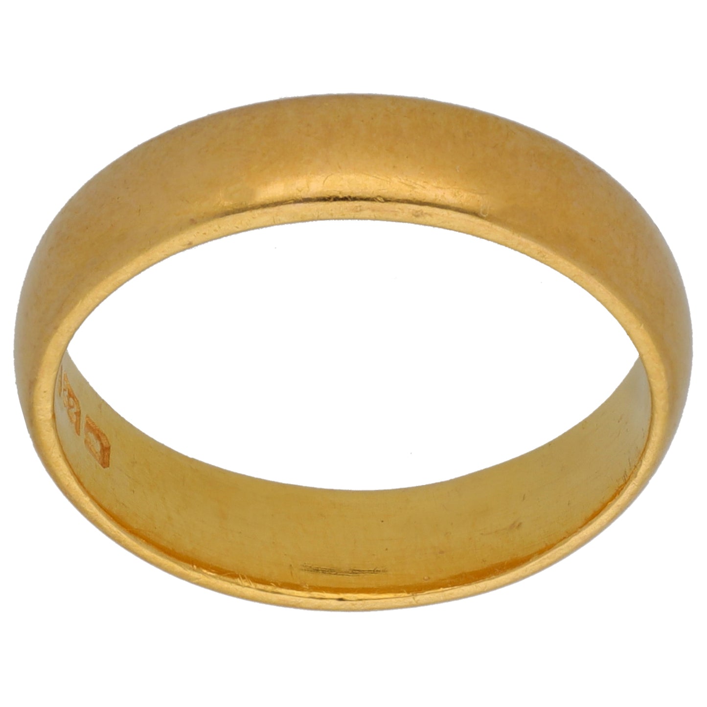 22ct Gold Plain Wedding Ring Size O