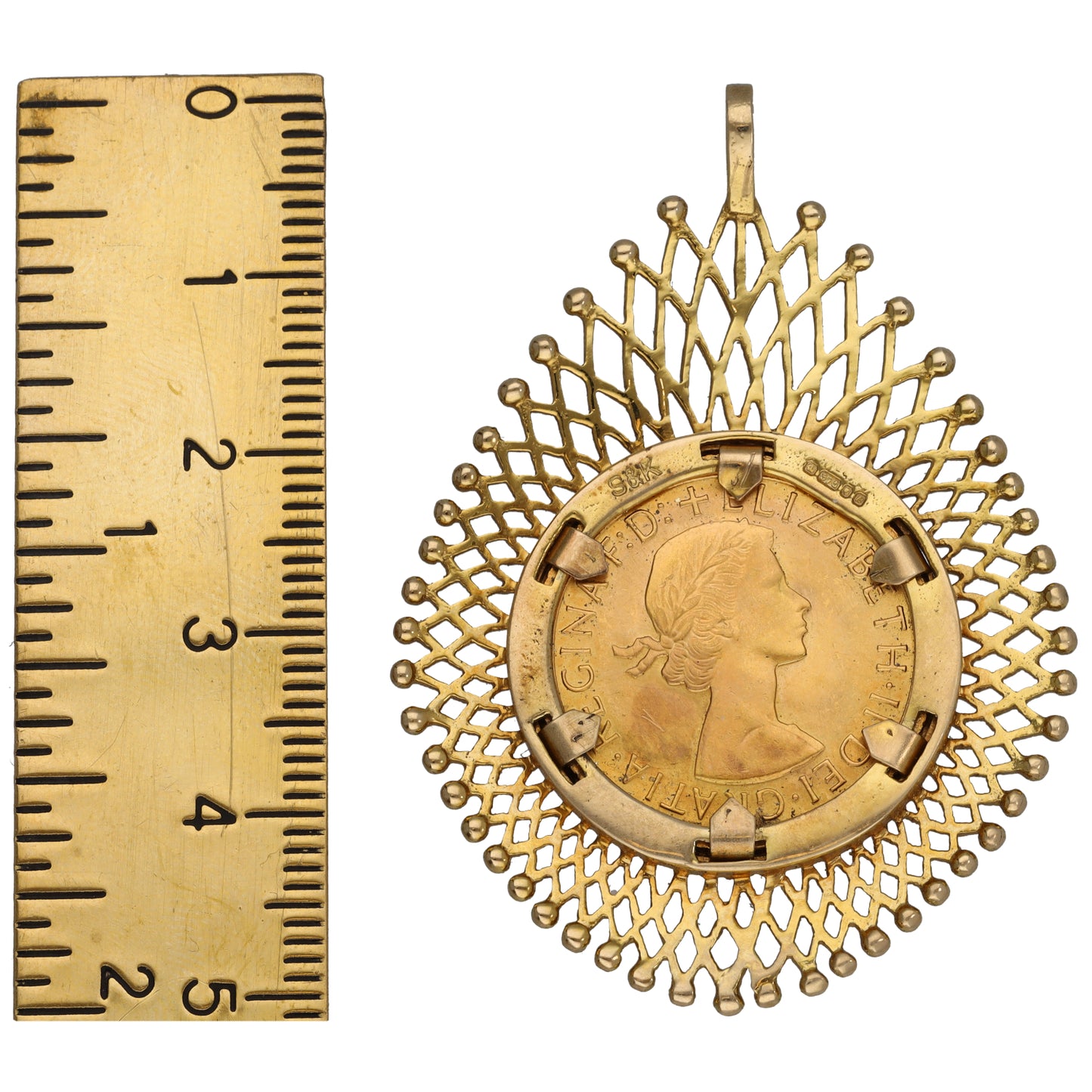9ct Gold Full Sovereign Coin Pendant