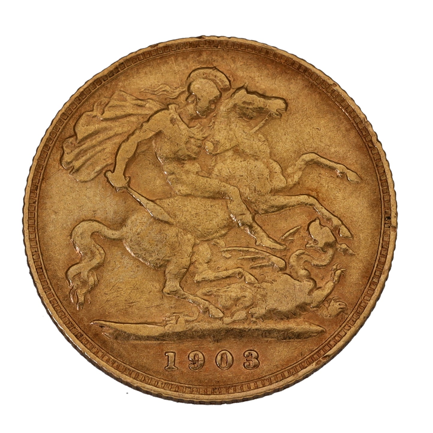 22ct Gold King Edward VII Half Sovereign Coin 1903