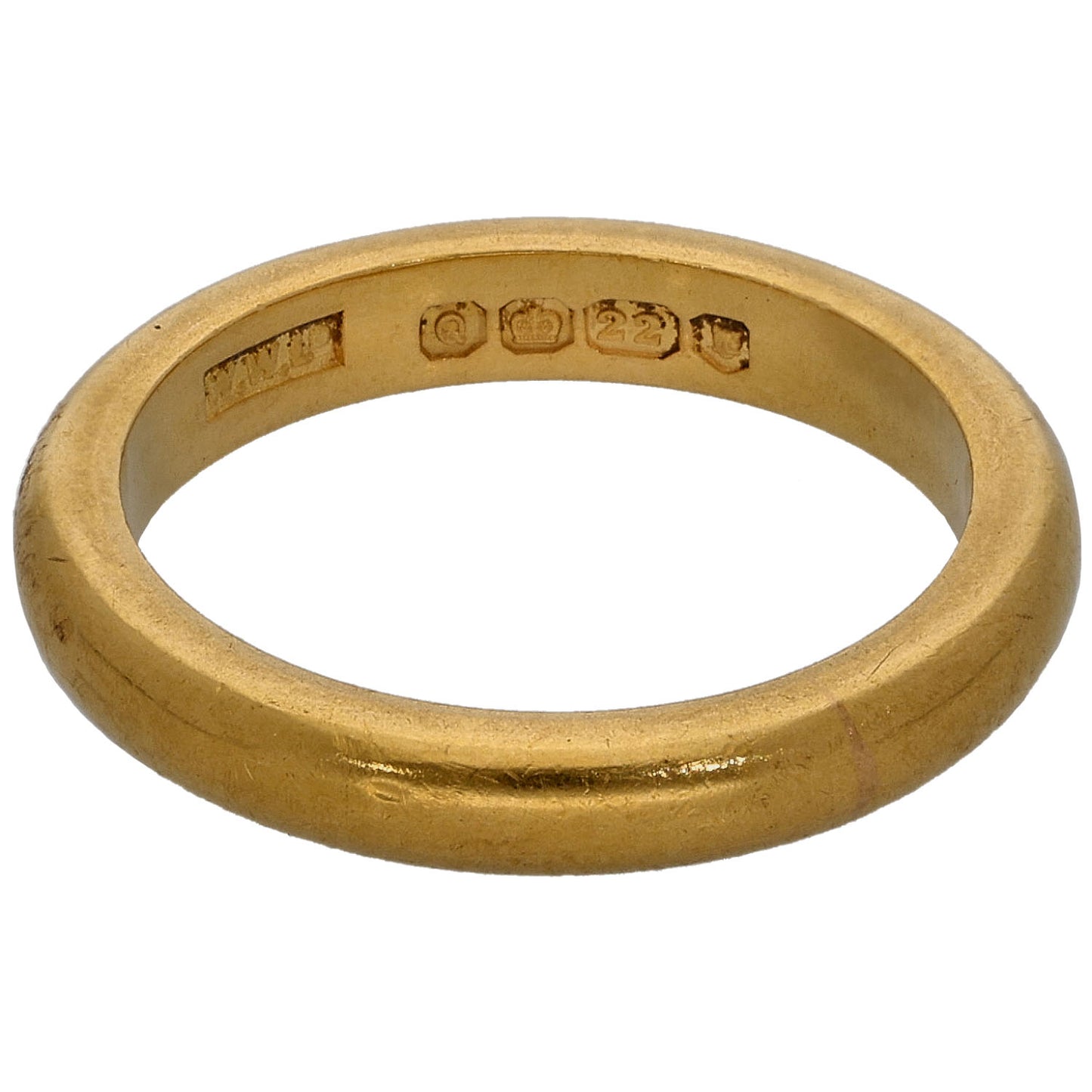 22ct Gold Plain Wedding Ring Size L