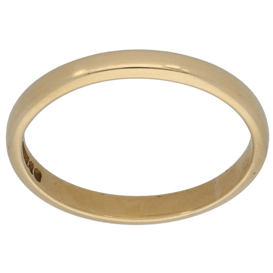 9ct Gold Plain Wedding Ring Size R