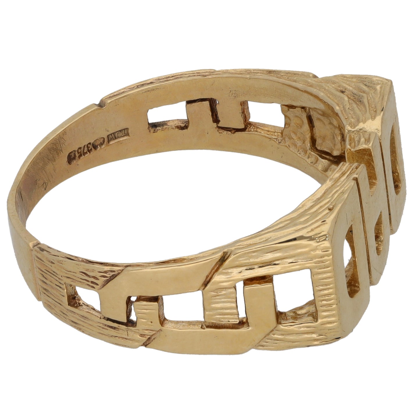 9ct Gold Dad Ring Size T