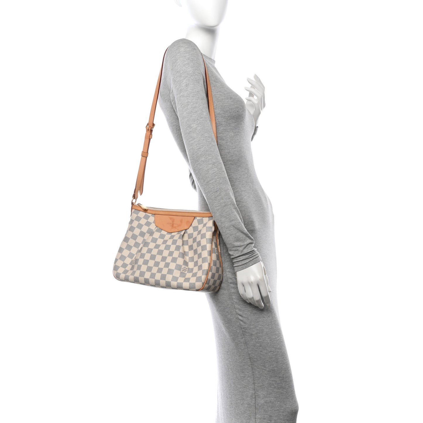 Louis Vuitton Siracusa PM Damier Azur Coated Canvas Bag - Off White & Blue