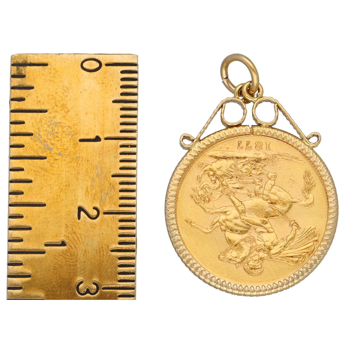 9ct Gold Full Sovereign Coin Pendant