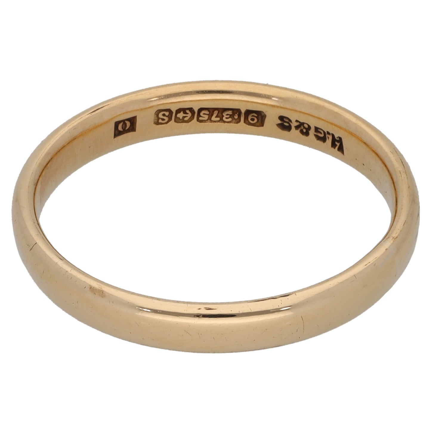 9ct Gold Plain Wedding Ring Size O