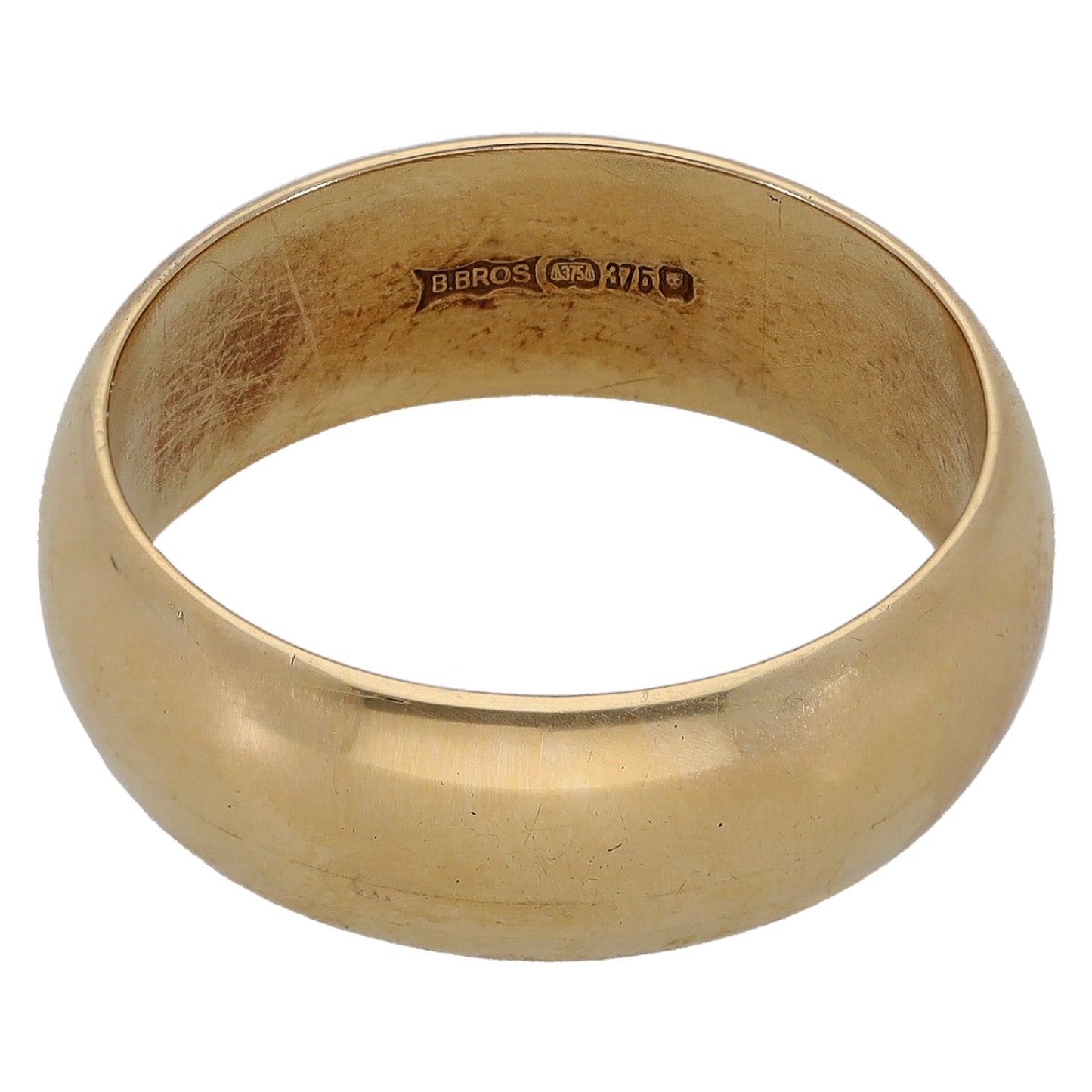 9ct Gold Plain Wedding Ring Size R