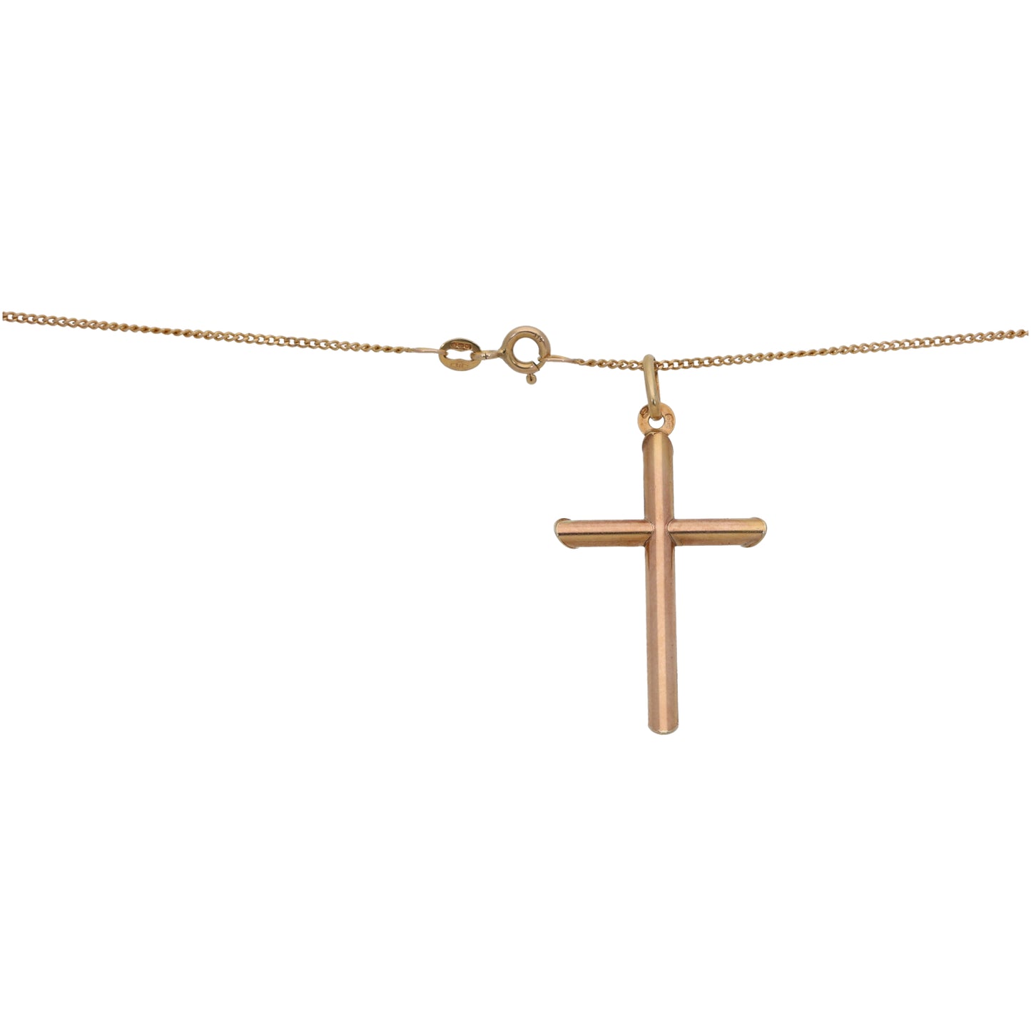 9ct Gold Cross Pendant With Chain