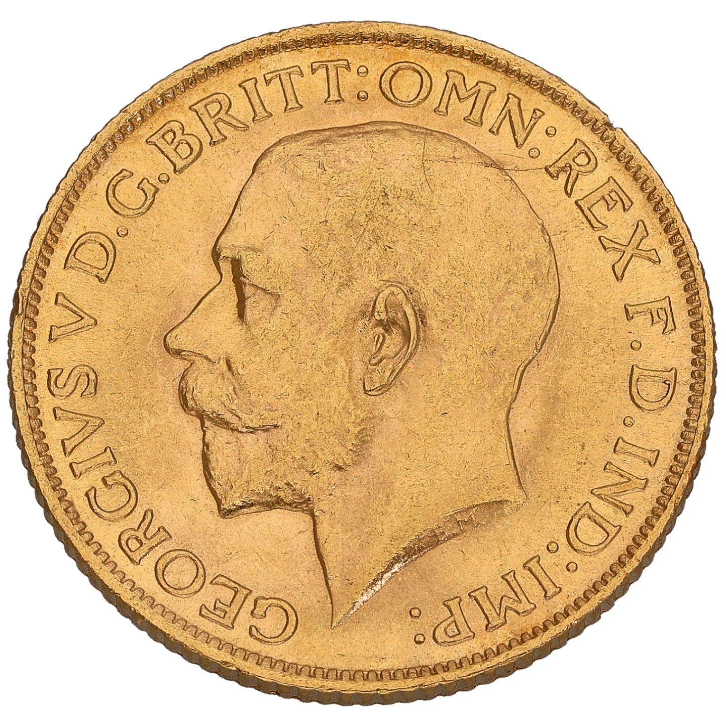 22ct Gold King George V Full Sovereign Coin 1914