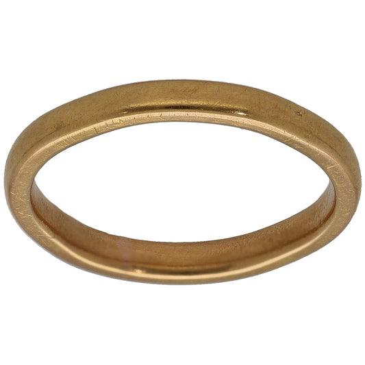 22ct Gold Plain Wedding Ring Size K