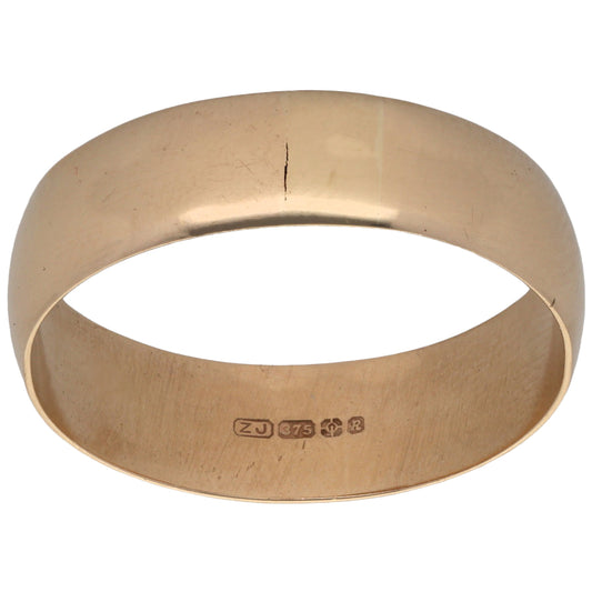 9ct Gold Plain Wedding Ring Size Z