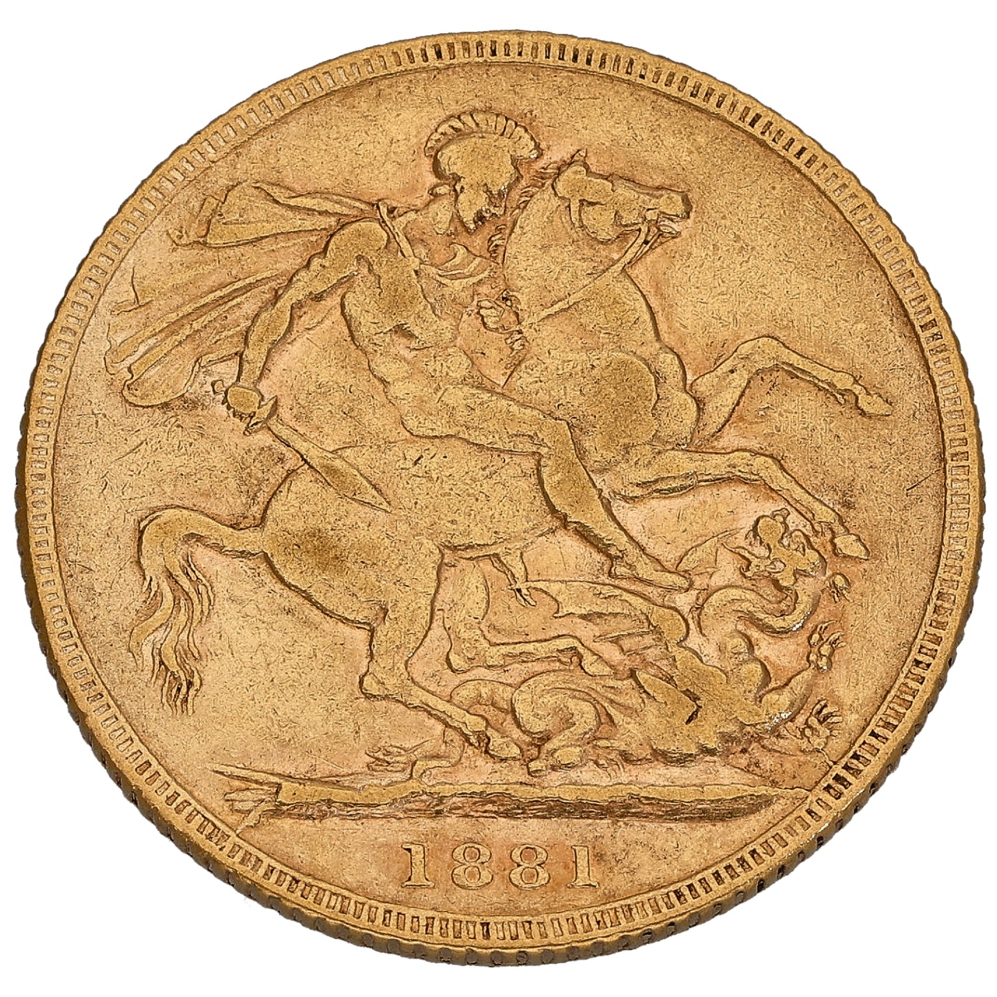 22ct Gold Queen Victoria Full Sovereign Coin 1881