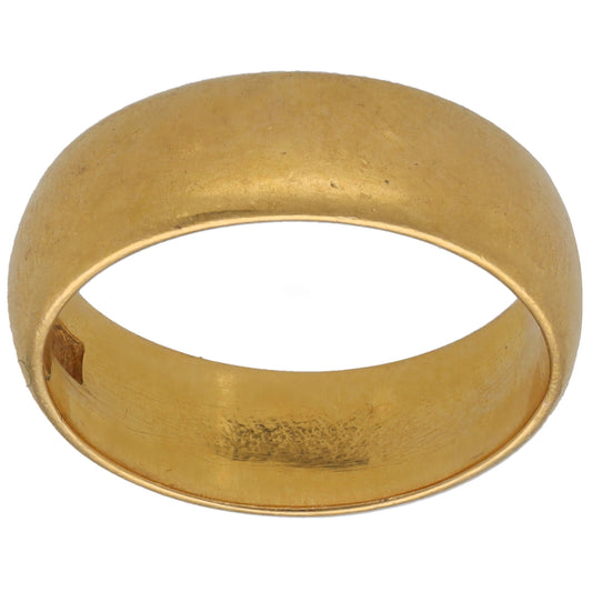 22ct Gold Plain Wedding Ring Size M