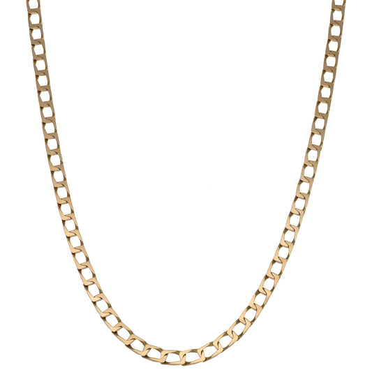 9ct Gold Curb Chain 18"