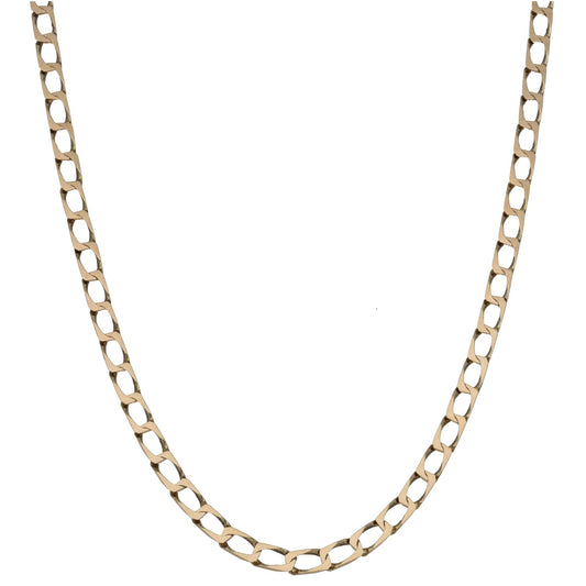 9ct Gold Curb Chain 18"