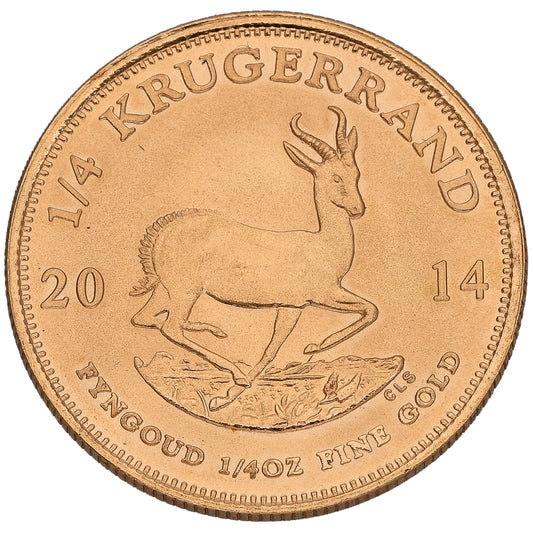 22ct Gold 1/4 OZ Krugerrand Coin 2014