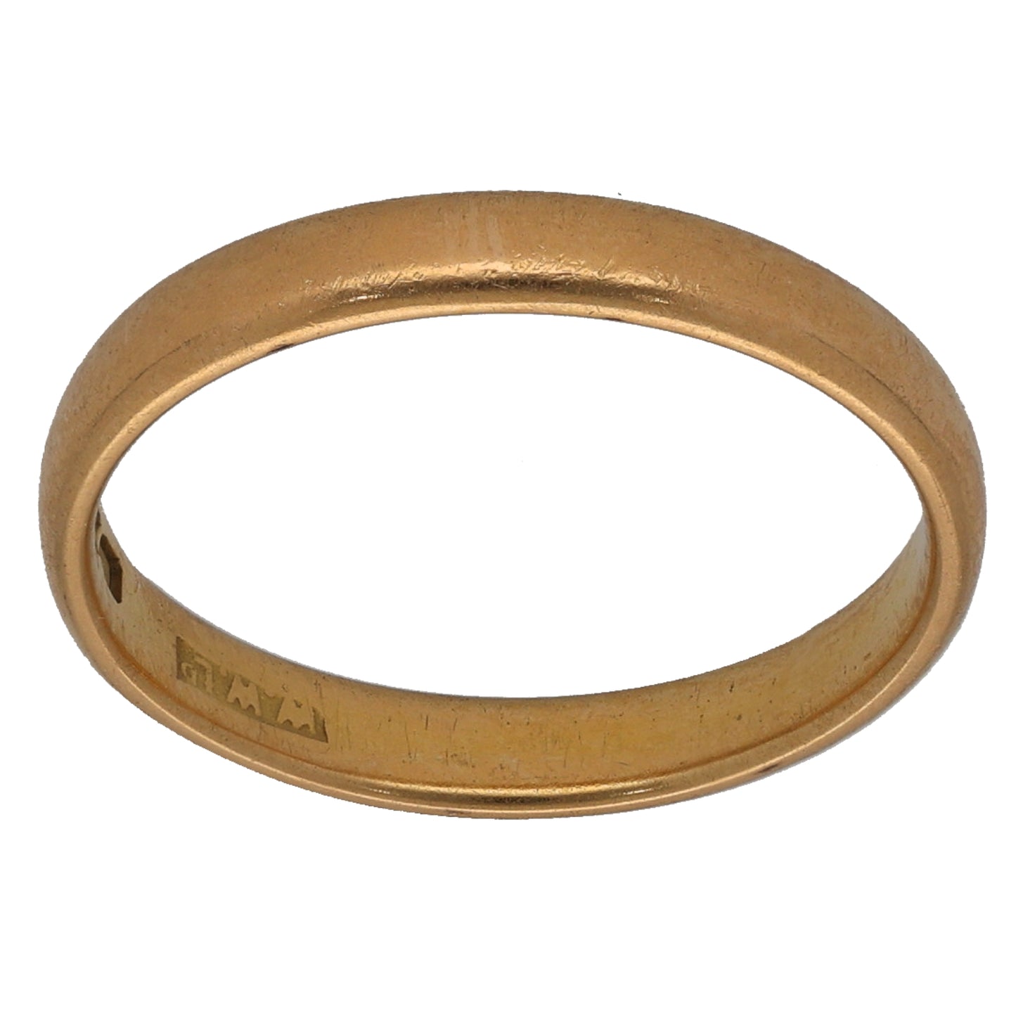 22ct Gold Plain Wedding Ring Size M