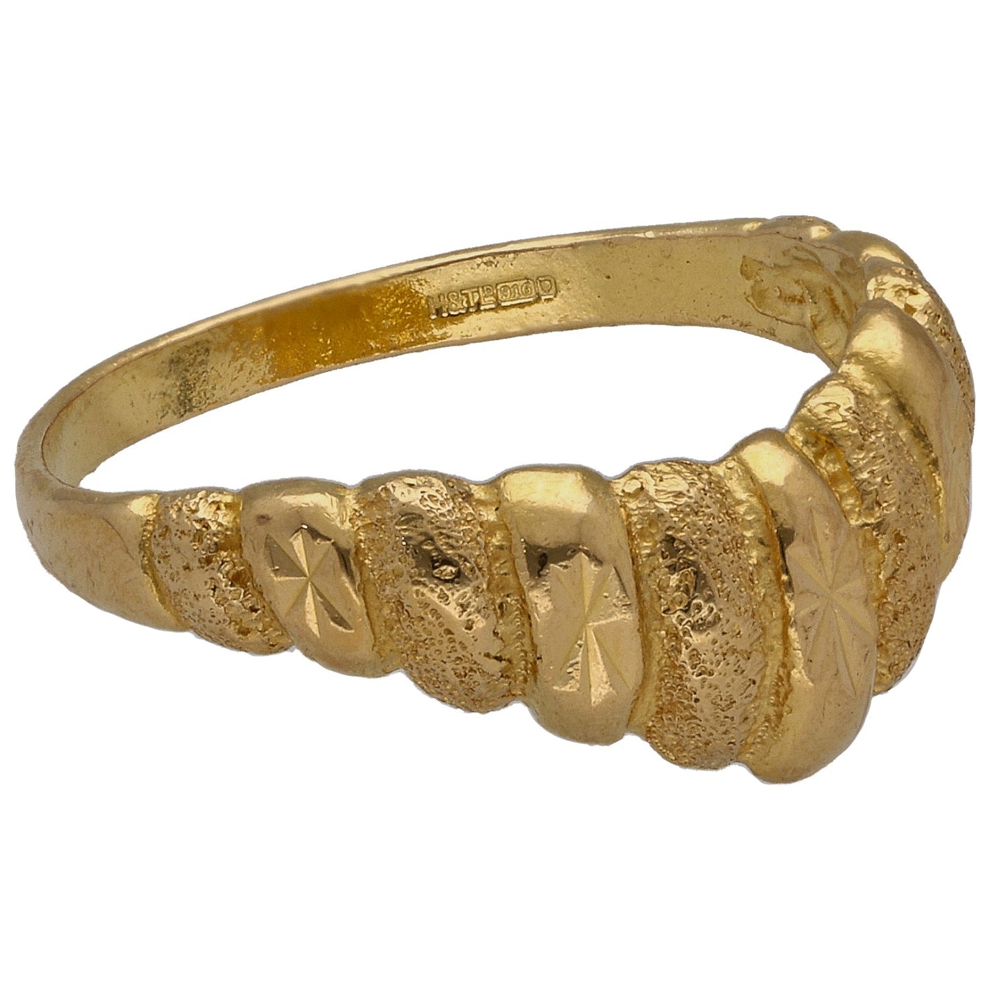 22ct Gold Wishbone Ring Size N