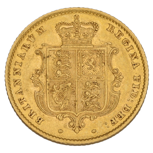 22ct Gold Queen Victoria Half Sovereign Coin 1857