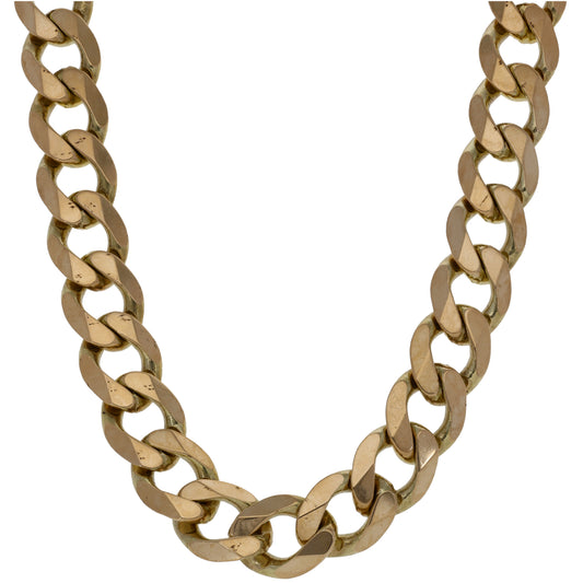9ct Gold Curb Chain 22"