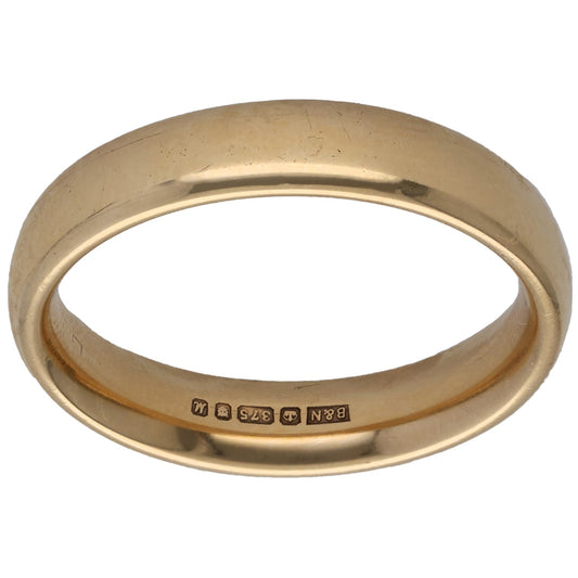 9ct Gold Plain Wedding Ring Size V
