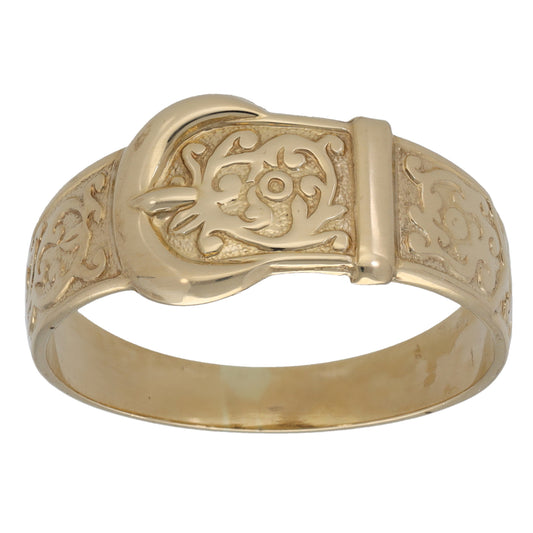 9ct Gold Buckle Ring Size Z