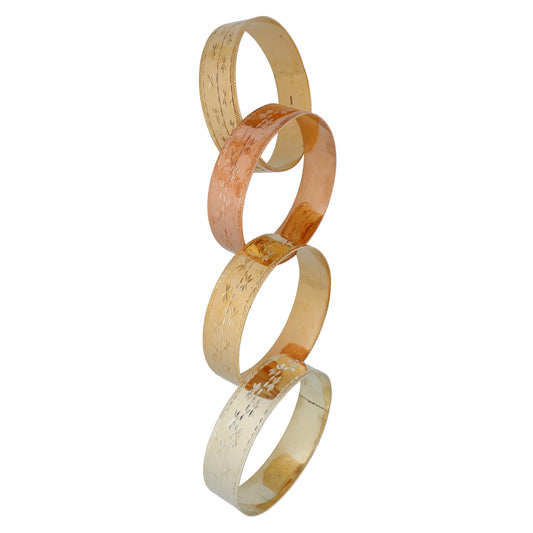 9ct Bicolour Gold Set of Bangles