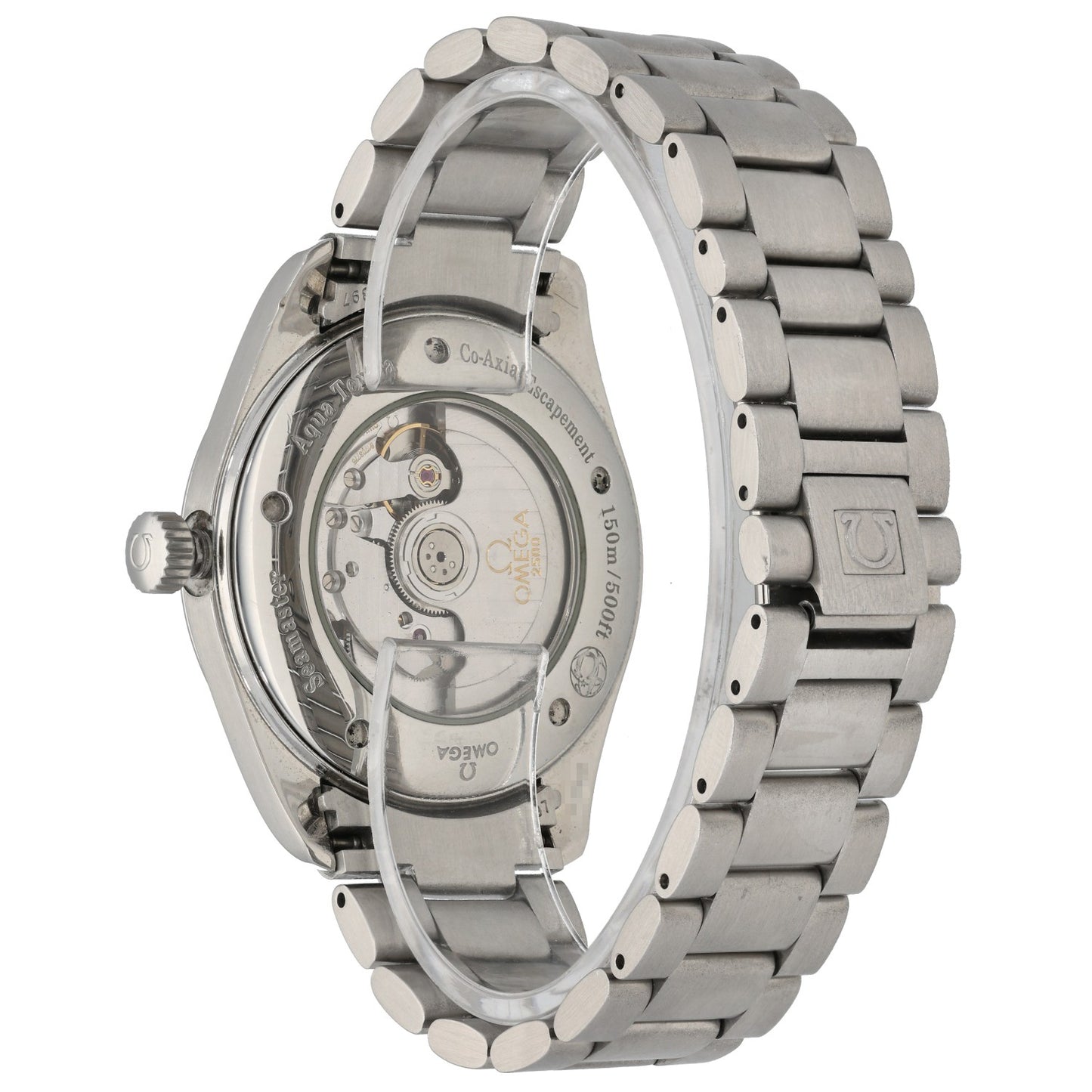 Omega Seamaster Aqua Terra 2502.33.00, white dial, stainless steel, rear angle image