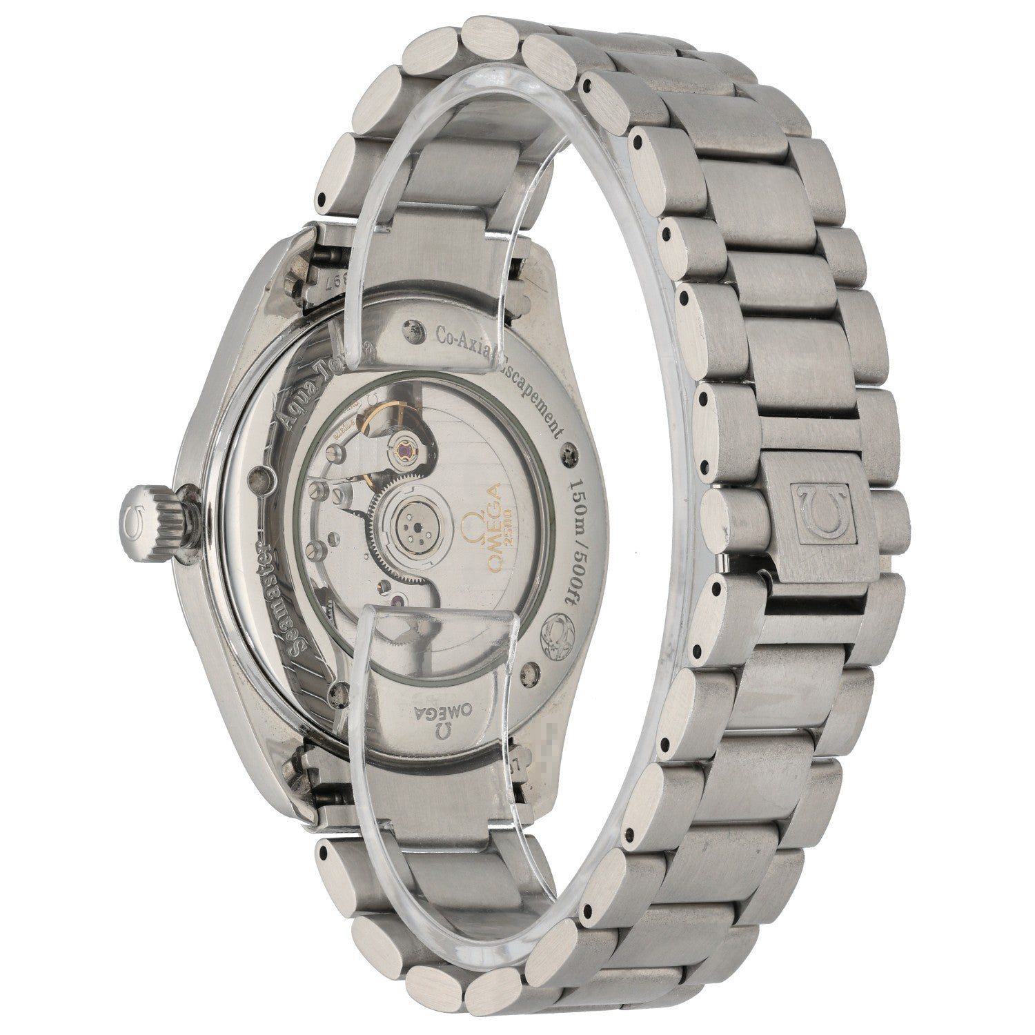 Omega Seamaster Aqua Terra 2502.33.00, white dial, stainless steel, rear angle image