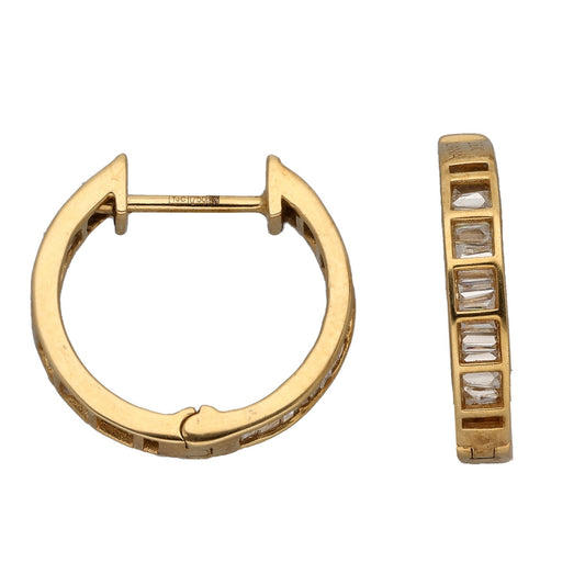 18ct Gold 0.62ct Diamond Hoop Earrings