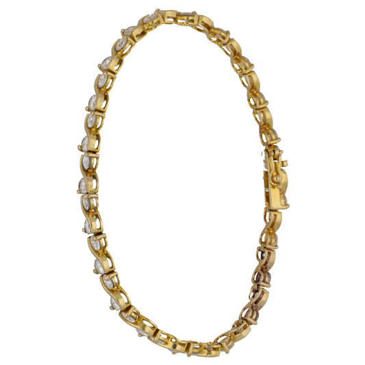 9ct Gold Cubic Zirconia Line/Tennis Bracelet