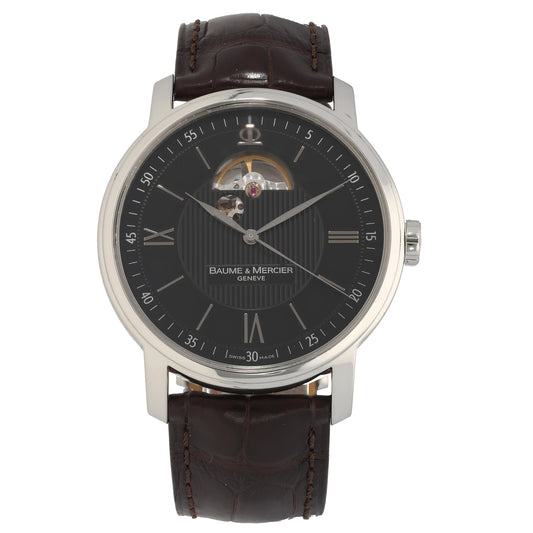 Baume Et Mercier Classima Open Heart 65558 42mm Stainless Steel Watch