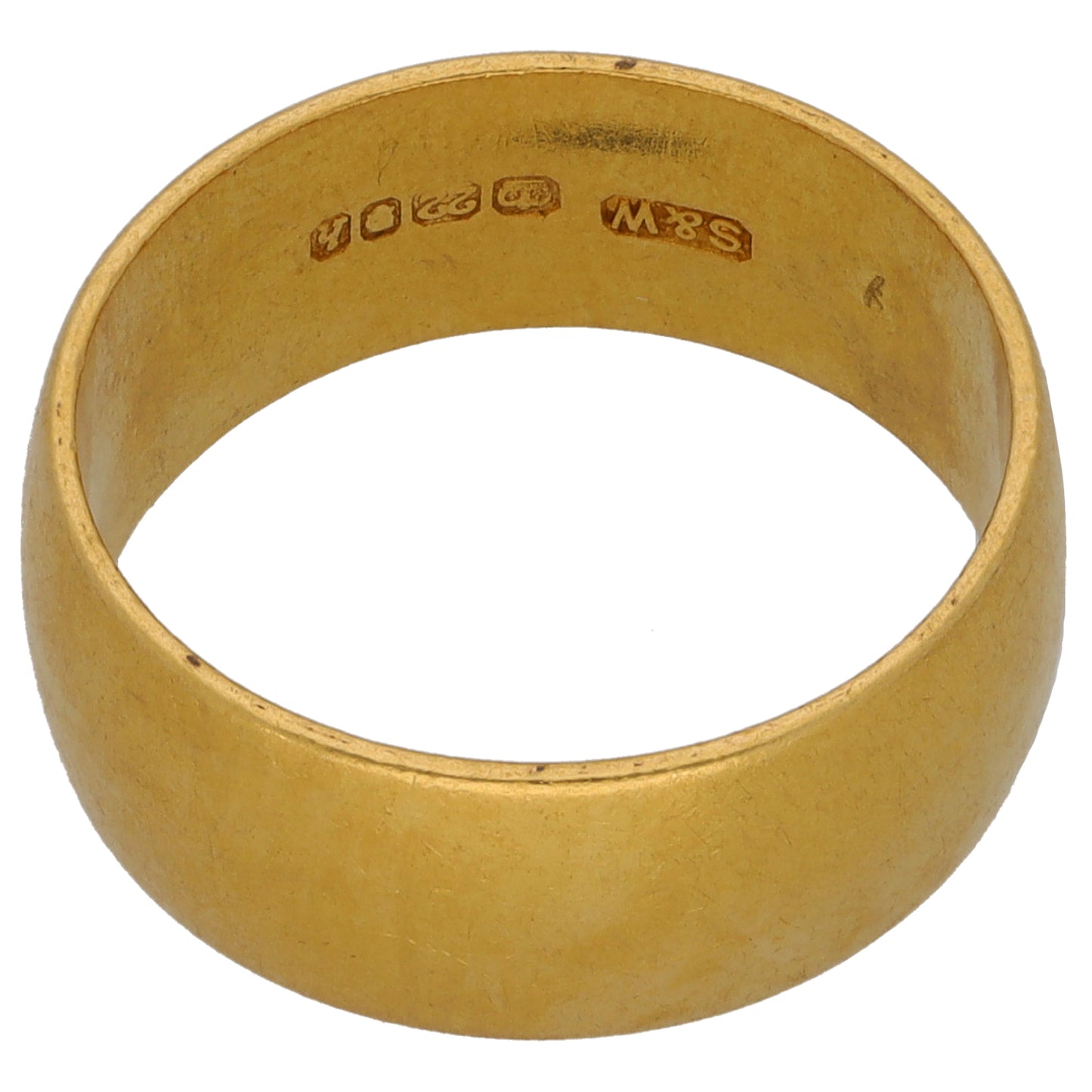 22ct Gold Plain Wedding Ring Size K