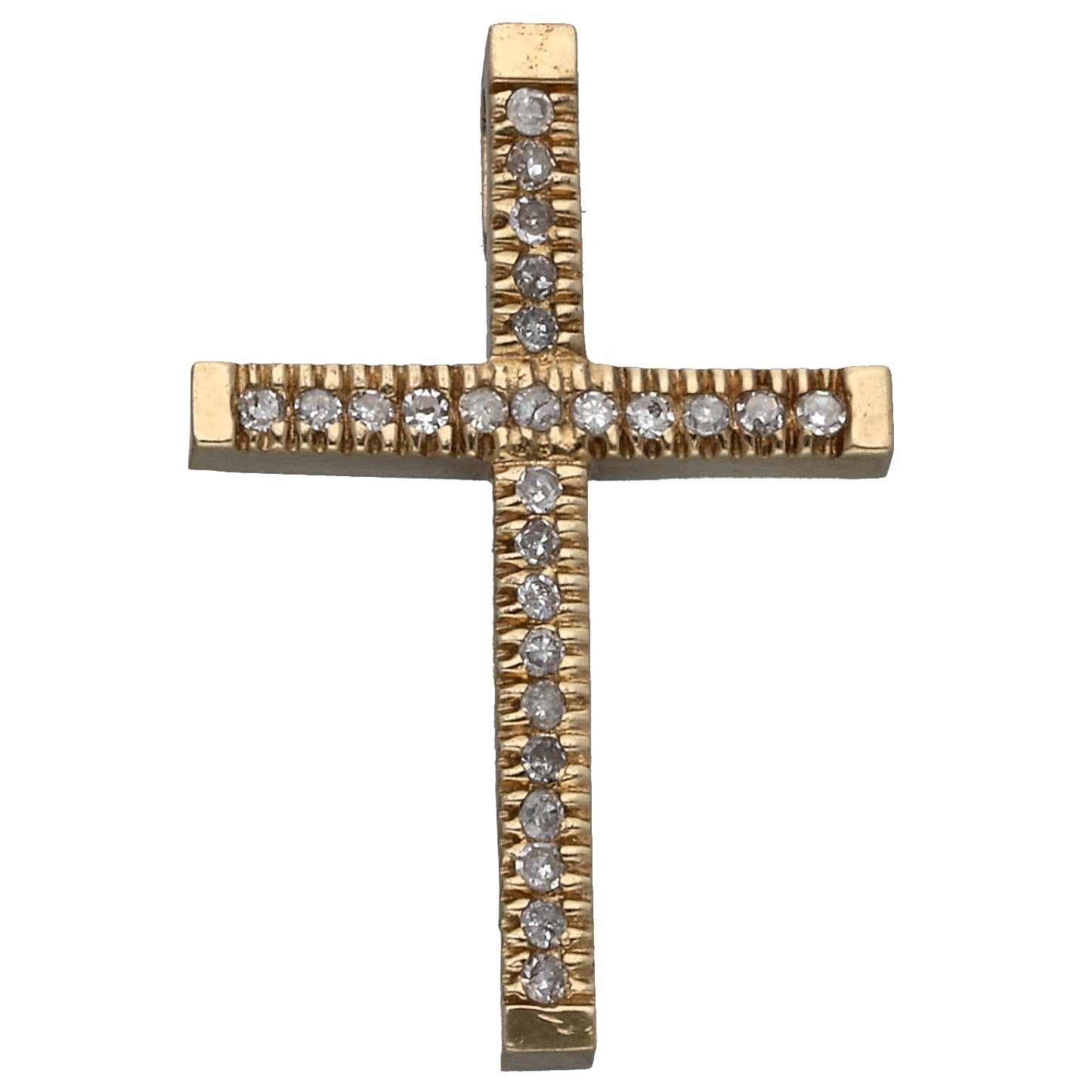 9ct Gold 0.13ct Diamond Cross Pendant