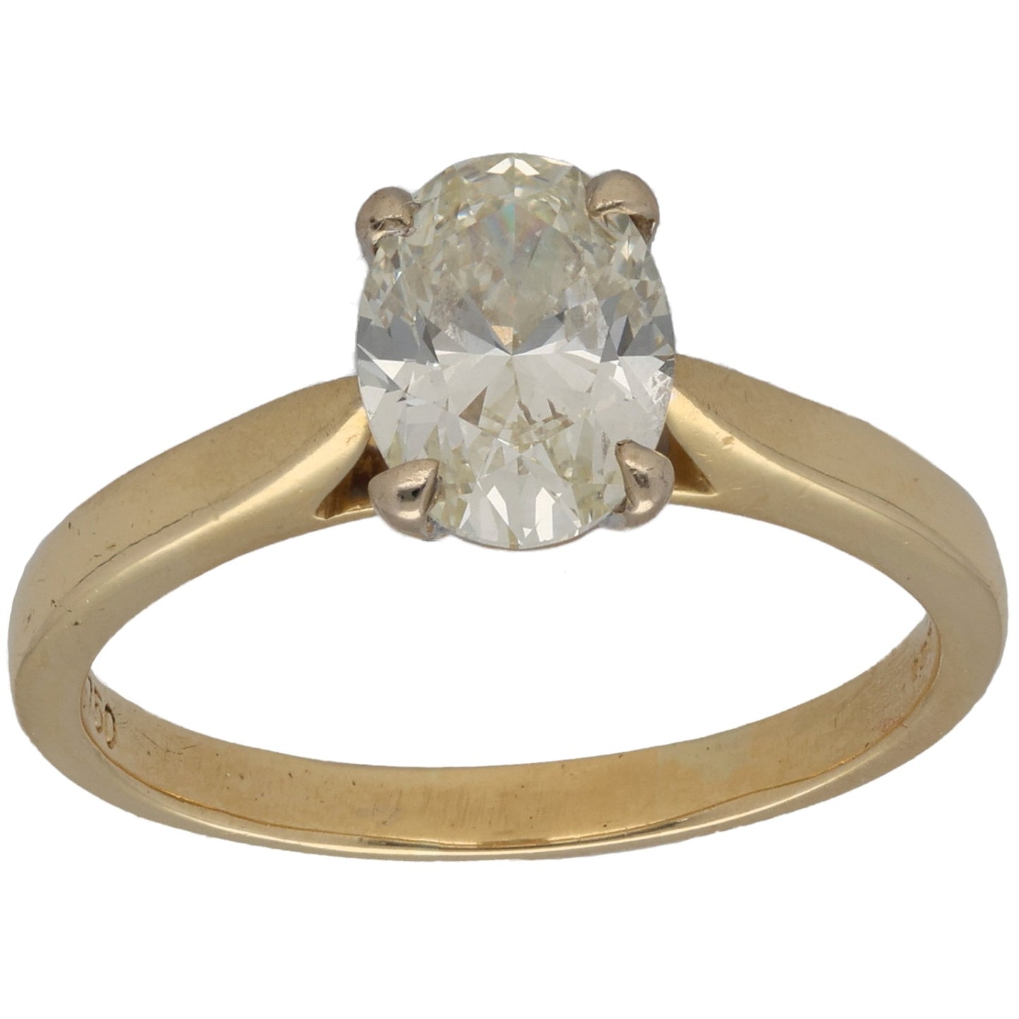 18ct Gold 1.00ct Diamond Solitaire Ring Size Q