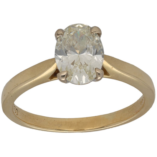 18ct Gold 1.00ct Diamond Solitaire Ring Size Q