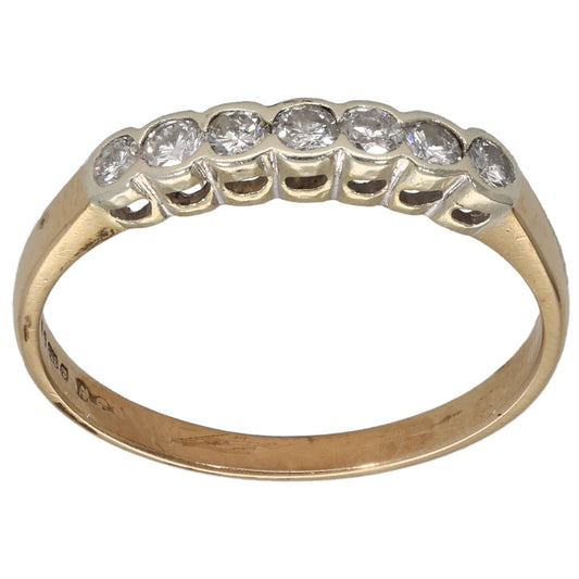 9ct Gold 0.14ct Diamond Half Eternity Ring Size M