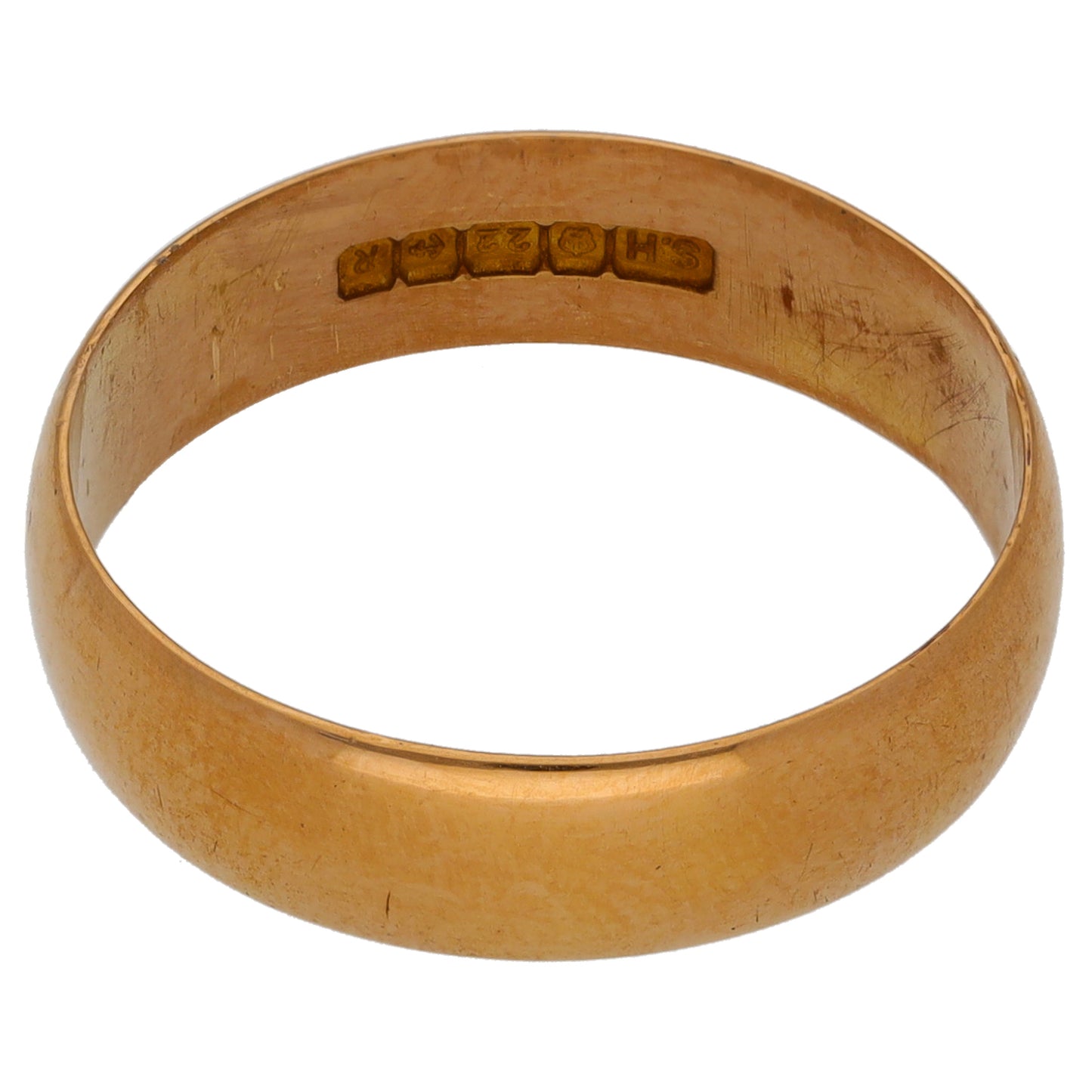 22ct Gold Plain Wedding Ring Size Q